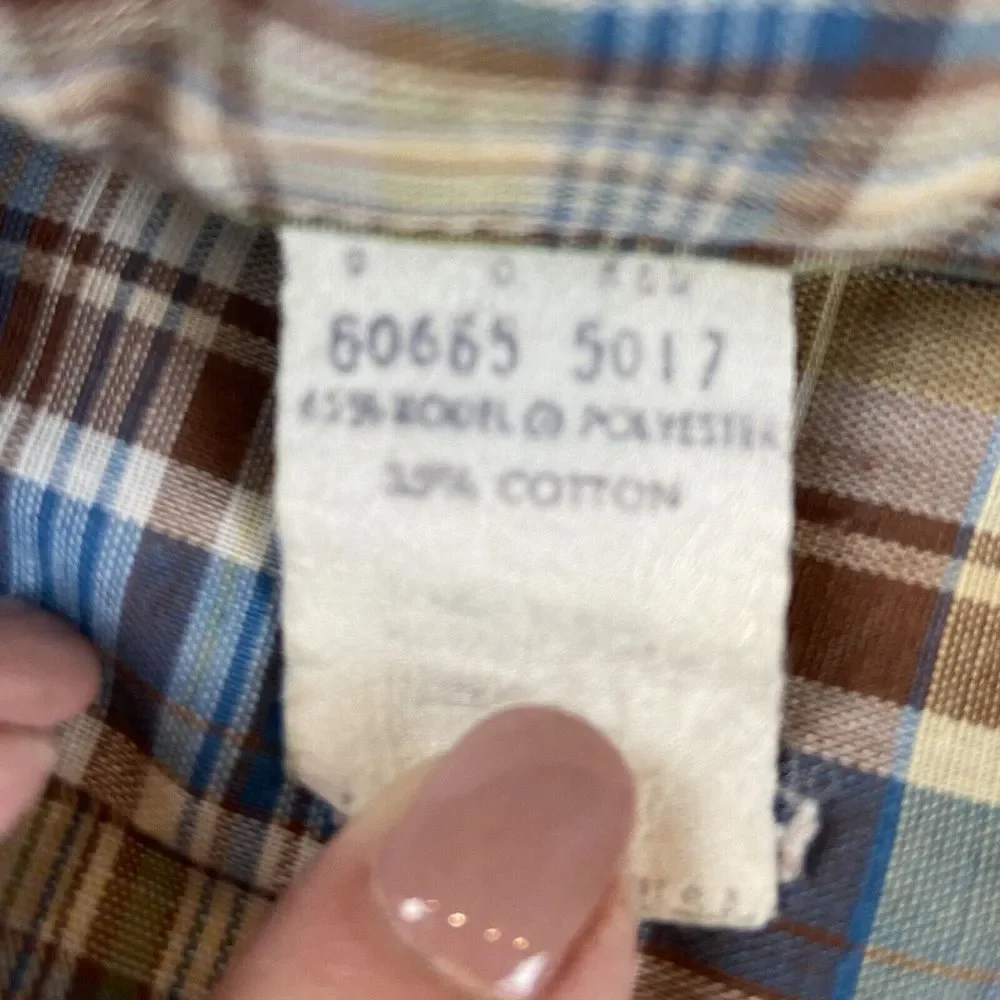 Levis Button Up Shirt Multicolor Plaid Mens Size XL Western‎ Cowboy Ranch Rodeo